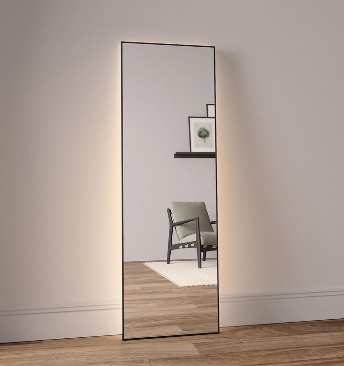 LED Mirror With Black Frame (50x150cm)