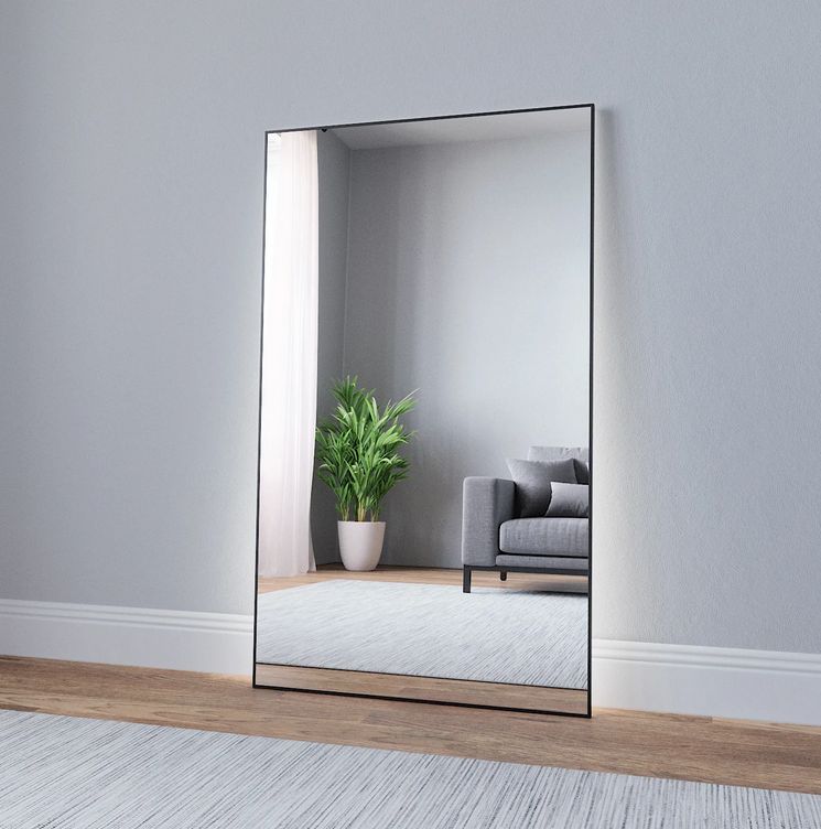 LED Mirror With Black Frame (80x135cm)