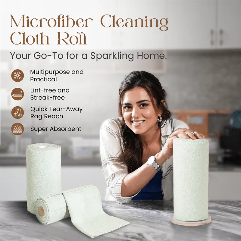 Microfiber Cleaning Cloth roll (Reusable upto 120x20 times✨)