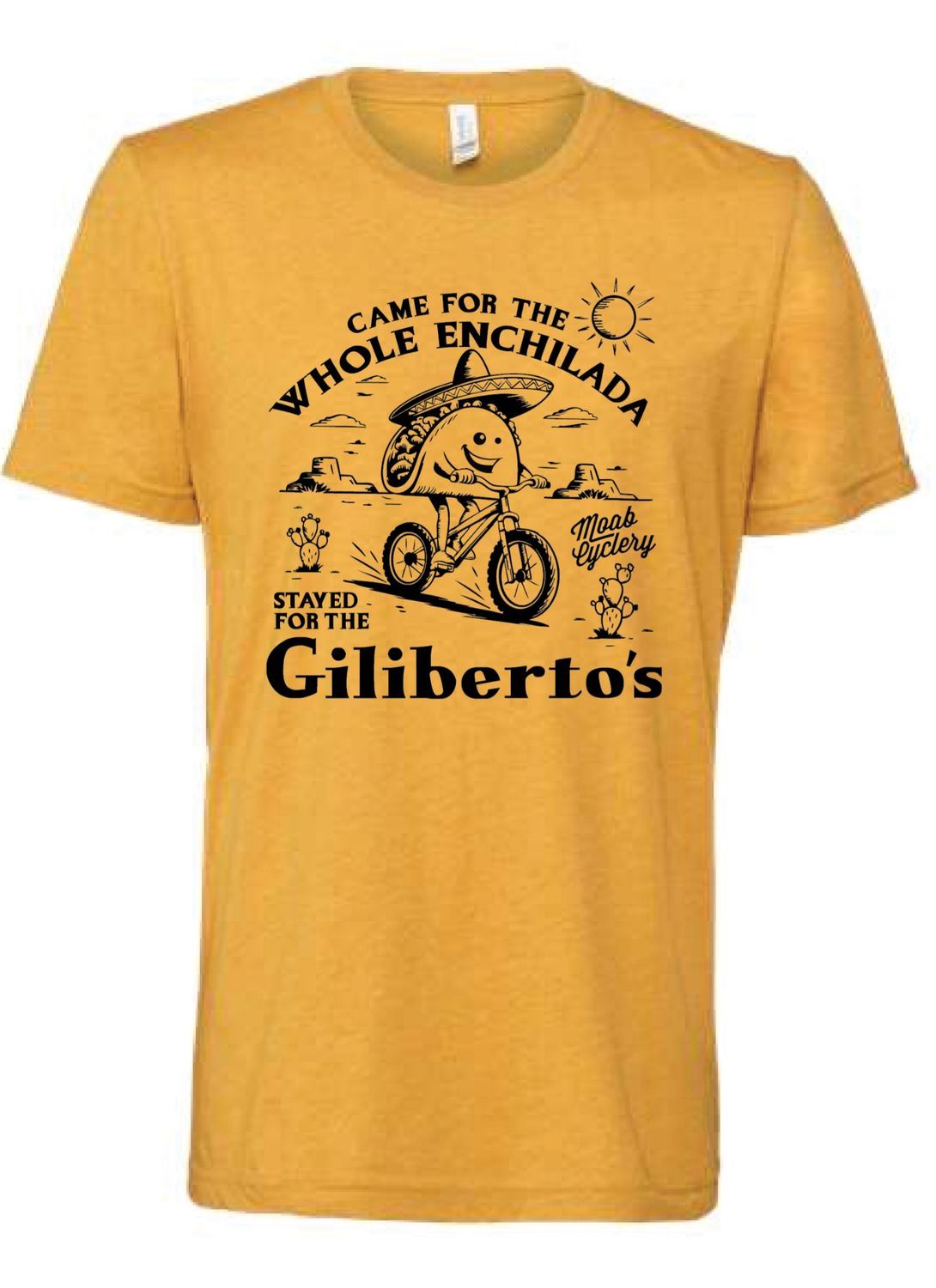 Whole Enchilada - Giliberto's T-Shirt (multiple colors), Color: Mustard, Size: SM
