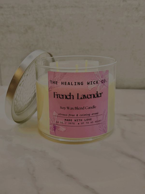 French Lavender 3 Wick Candle