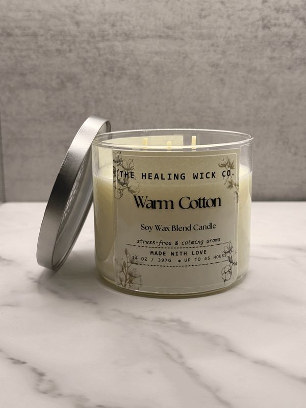 Warm Cotton 3 Wick Candle