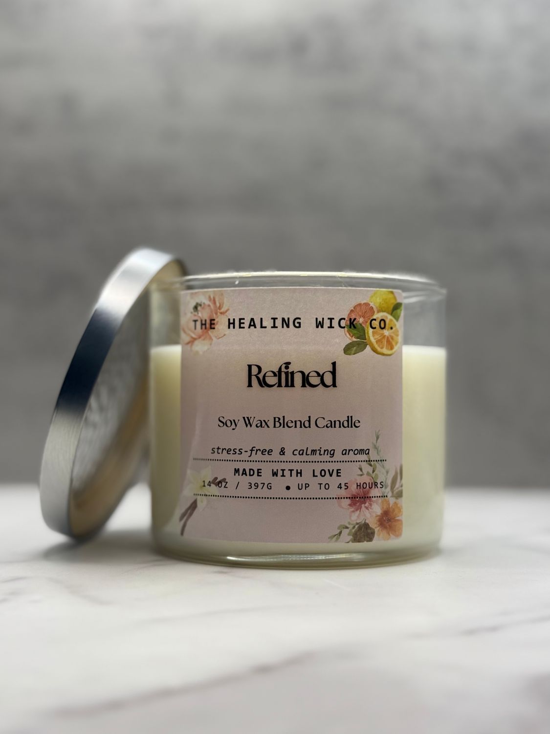Refined scented 3 wick candle