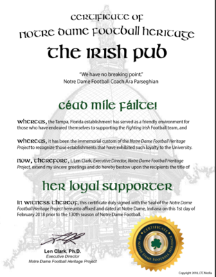 "Her Loyal Supporter" Certificate "Her Loyal Supporter" Certificate
