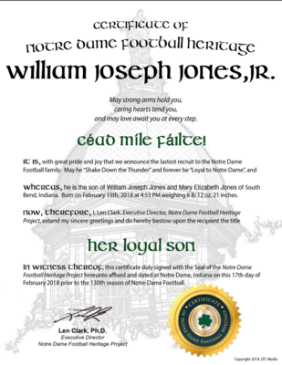 "Her Loyal Son" Birth Announcement "Her Loyal Son" Birth Announcement