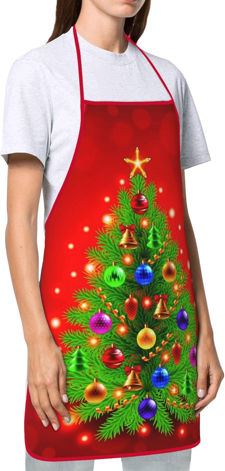 Fartuch (fartuszek) ŚWIĄTECZNY kuchenny plamoodporny CHOINKA