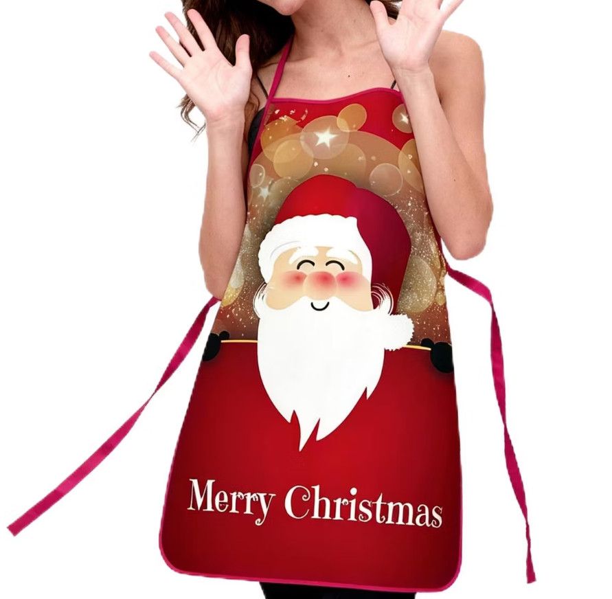 Fartuch (fartuszek) ŚWIĄTECZNY kuchenny plamoodporny MIKOŁAJ