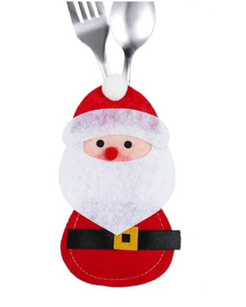 Pokrowiec świąteczny z filcu, na sztućce MIKOŁAJ