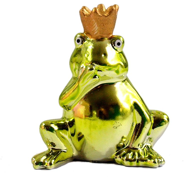 Figurka Ogrodowa „Żabi Król” – Żaba w Koronie