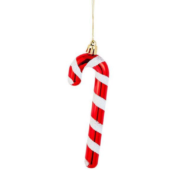 Bombka laska cukrowa 12 cm czerwona zawieszka