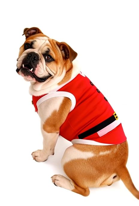 Świąteczne Ubranko Mikołaja dla Psa – Lekki i Wygodny Kubraczek  rozmiar  M Medium 40 cm