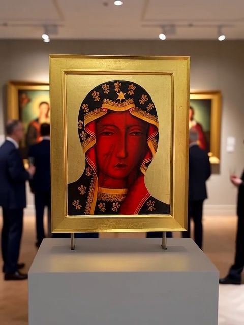 ​Ikona „Matka Boska – Czarna Madonna” – sygnowana Leopold Kubica