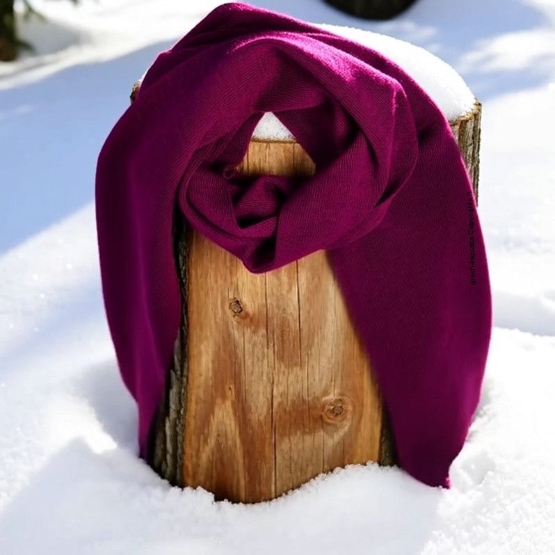 Szalik Dzianinowy Gładki – Kolekcja Inspiration TH | Top Mark Fioletowy