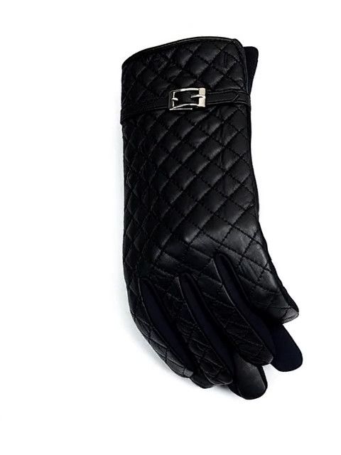 Pikowane Rękawiczki Zimowe – Eleganckie i Niezwykle Ciepłe Vikers model: CZARNE -pasek