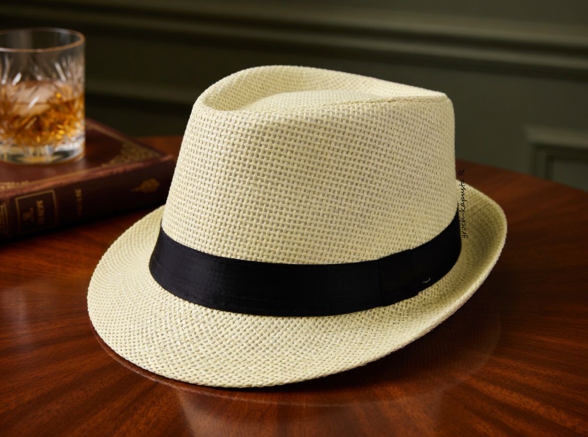 ​Kapelusz Trilby pleciony  – lekki, stylowy i ponadczasowy roz. 58 naturalny