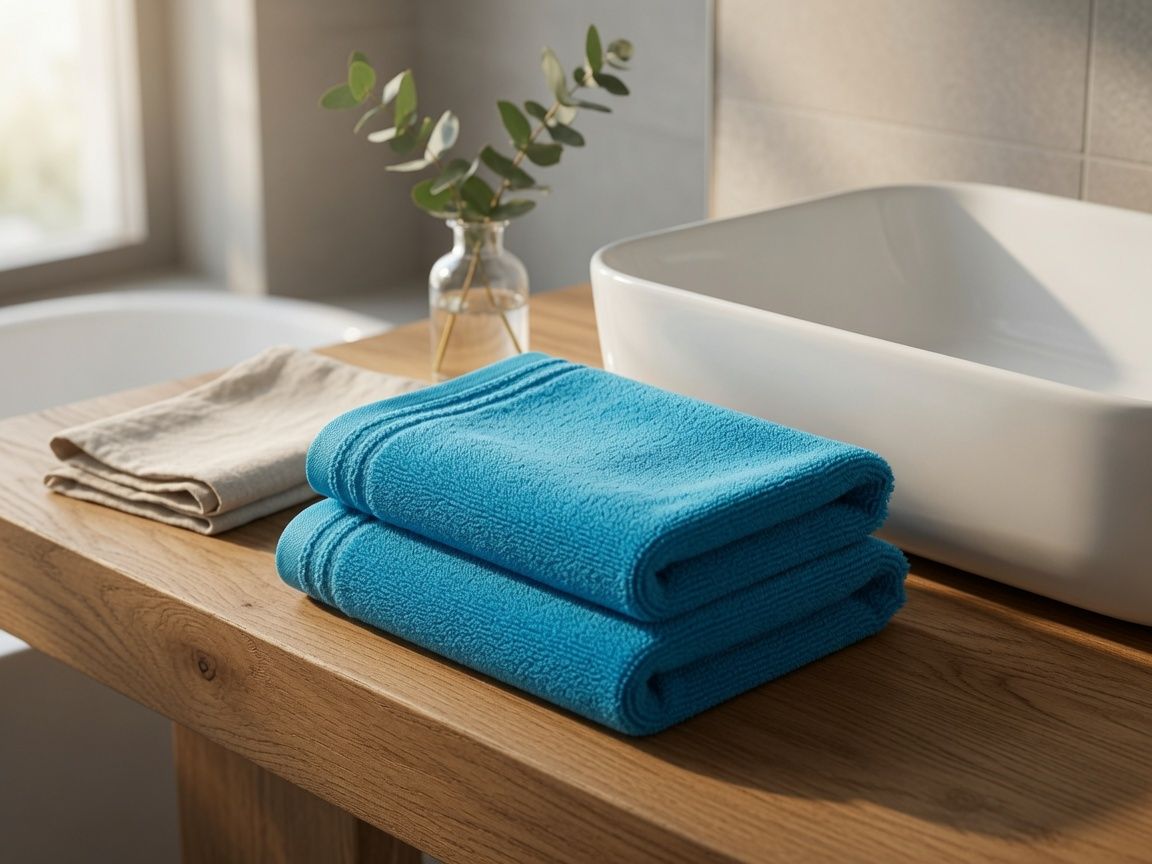 2 sztuki Ręcznik VOSSEN AirPillow 50 × 30 cm – niebieski turkus | 100% bawełna Öko-Tex | 550 g/m²