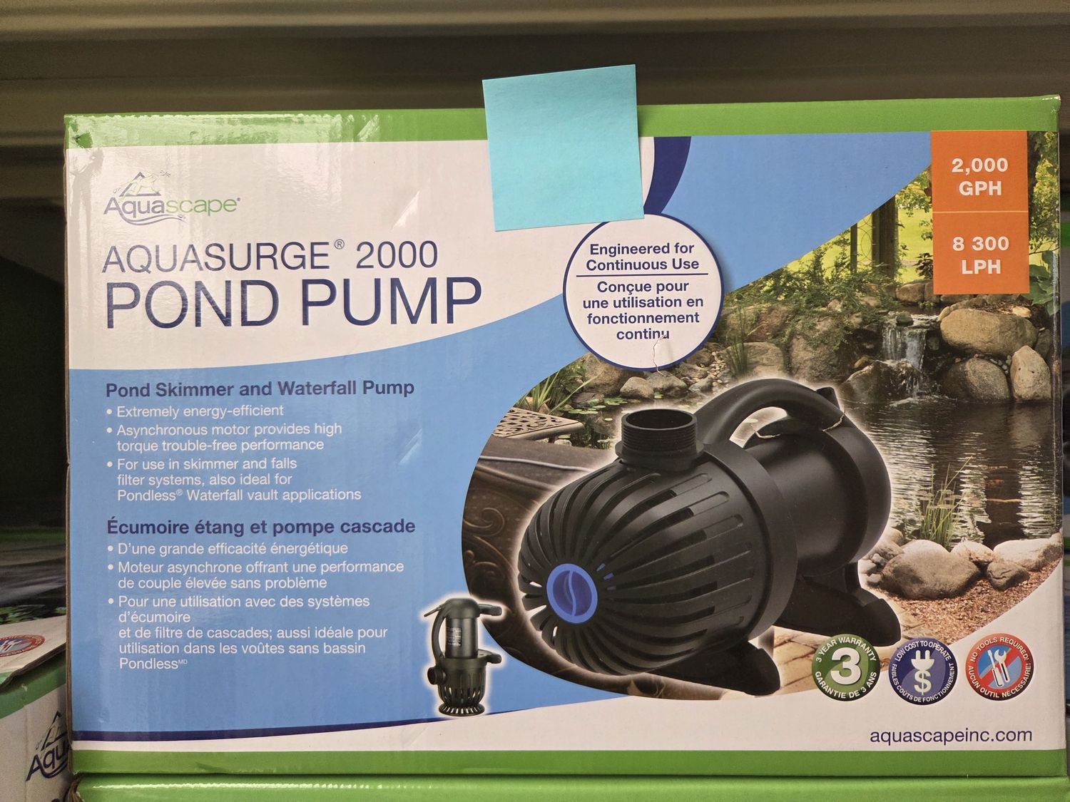 Aquasurge Pond Pump, Size: 2000