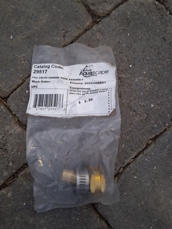 Fill Valve Garden Hose Assembly