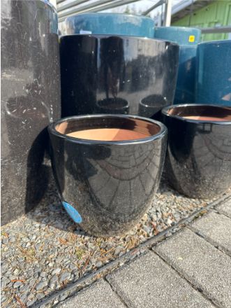 Eleanor Egg Planter, Color: Black, Size: 8.75 x 8.25