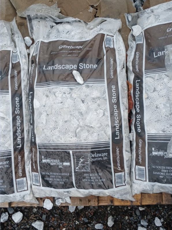 Bagged Stone White Marble or Landscape Stone