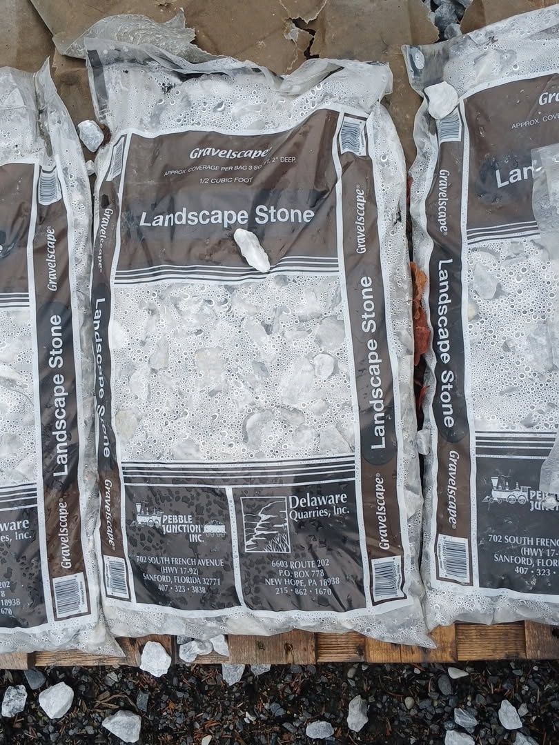 Bagged Stone White Marble