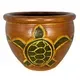 Landanair Pots, Variety: Brown &amp; Green Turtle 6.75"