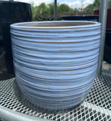 Striped Planter Light Blue