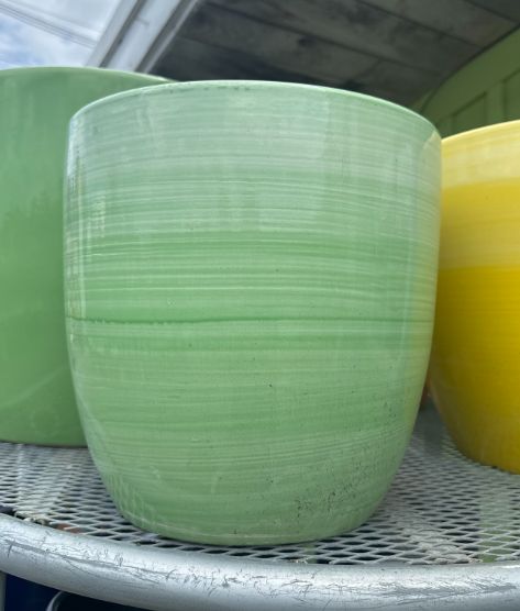 Green Stripe Planter
