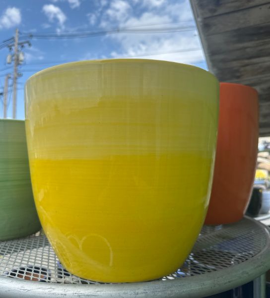 Yellow Stripe Planter