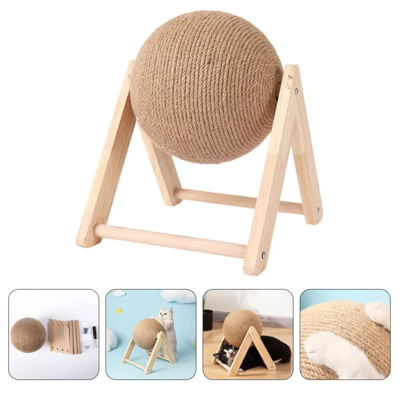 Cat Scratcher Ball Toy Natural Sisal Rope Cat Exercise