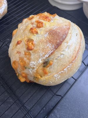 Sourdough Cheddar Jalapeno Loaf