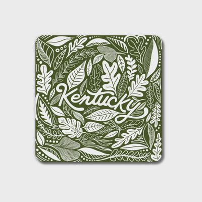 KY Green Foliage Square Sticker