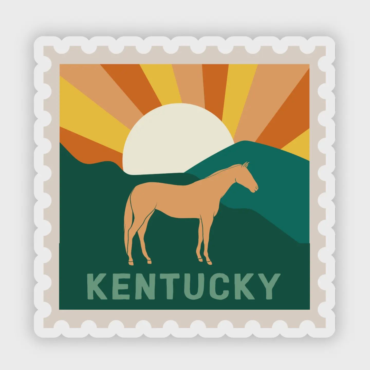 KY Horse Stamp Sticker