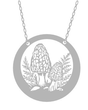 Morel Mushroom Stainless Steel Necklace