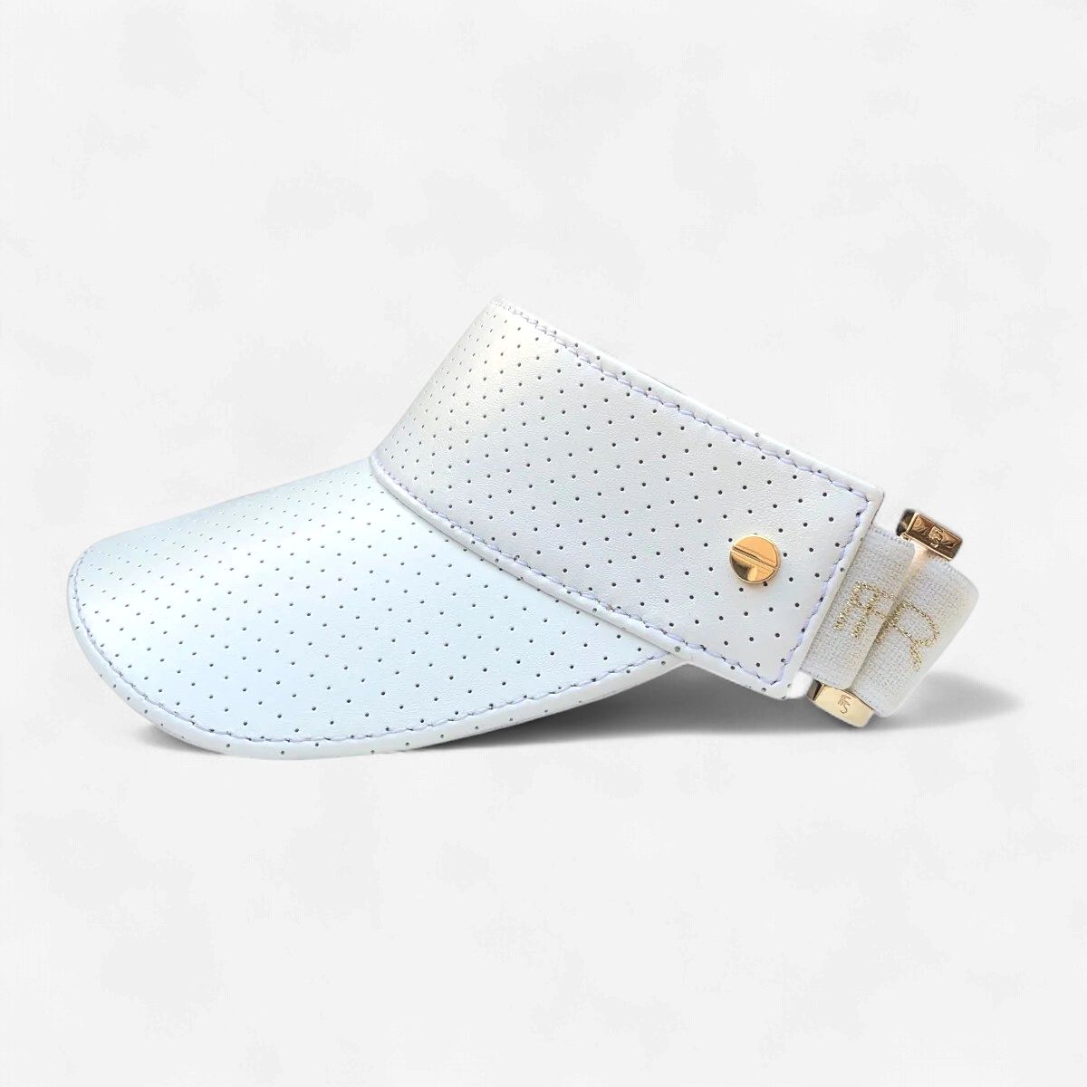 Tressé Leather Visor, Colour: White