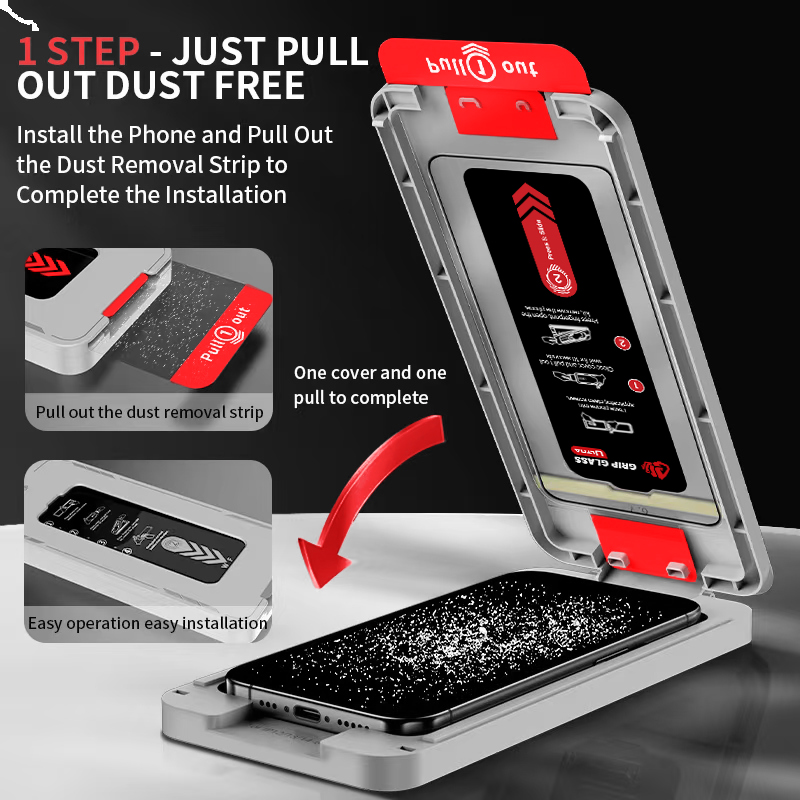 Grip Glass Ultra - iPhone Screen Protector with AutoGrip Installation System