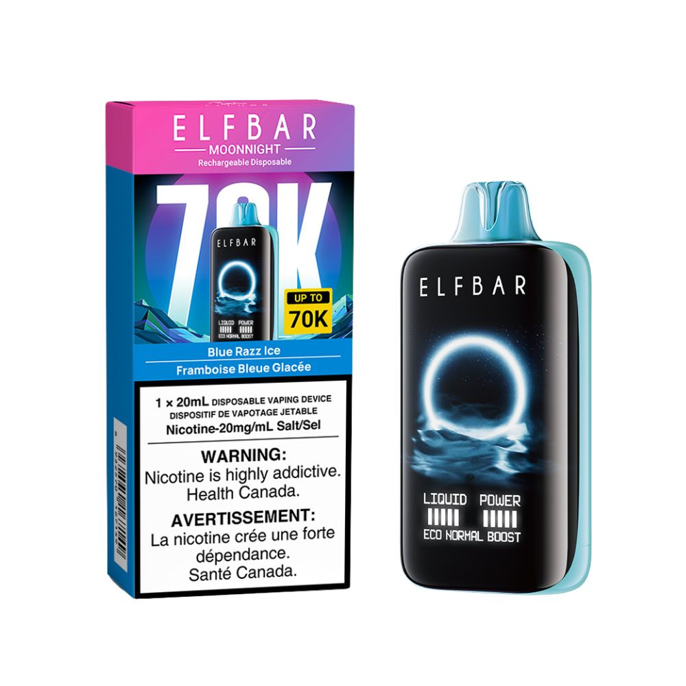 Elf Bar - Moonnight 70K Disposable Vape, Flavour: Blue Razz