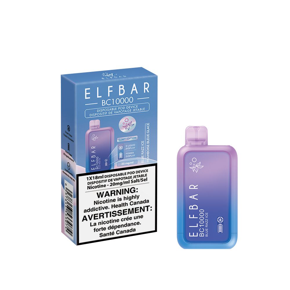 ELF Bar - BC10K 18 ml Disposable Vape, Flavour: Blue Razz Ice