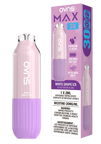 OVNS Max 3k, Flavour: White Grape Ice