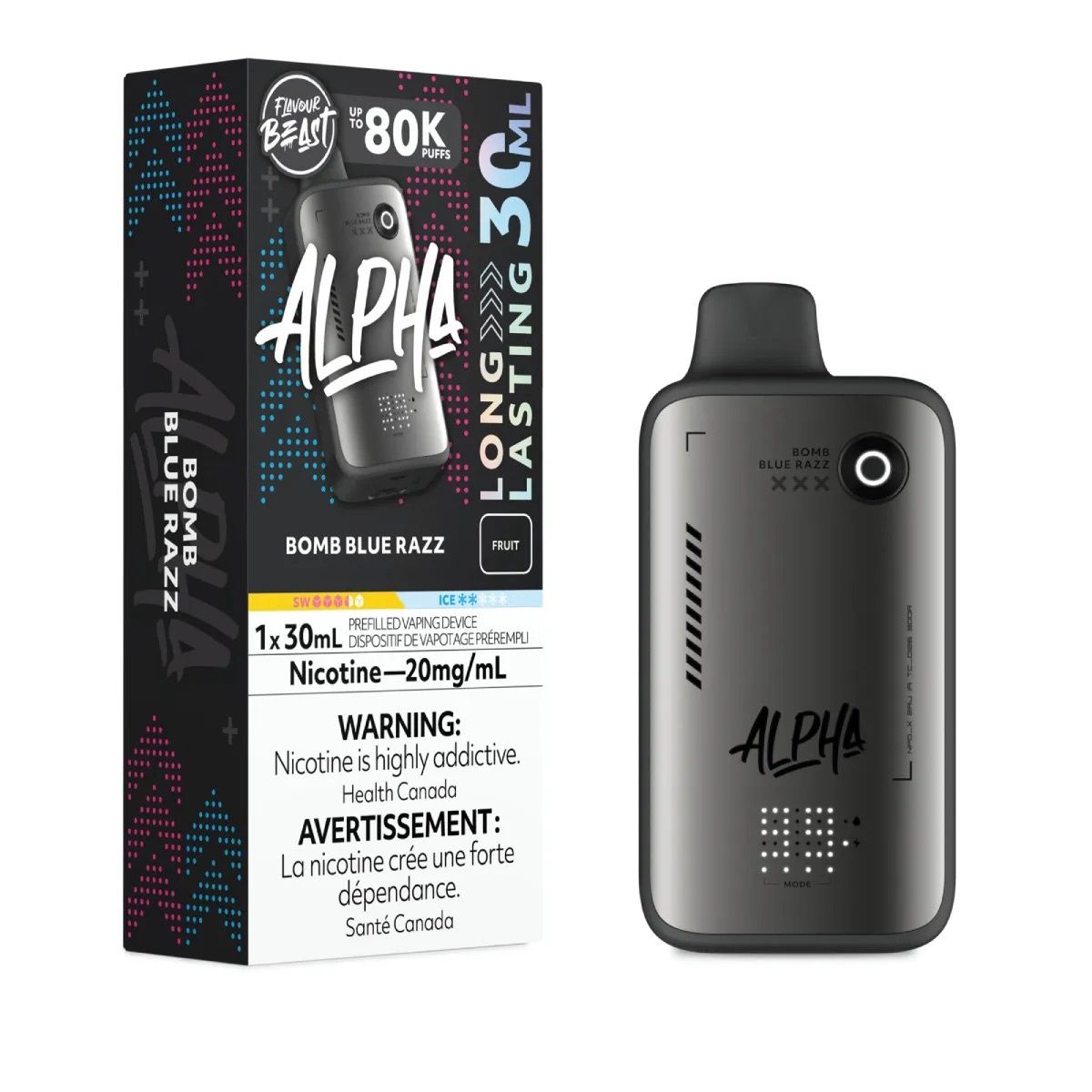 Flavour Beast - Alpha Disposable, Flavour: Bomb Blue Razz