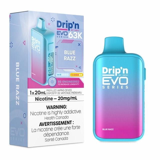 Drip'n By Envi EVO 63k Disposable, Flavour: Blue Razz