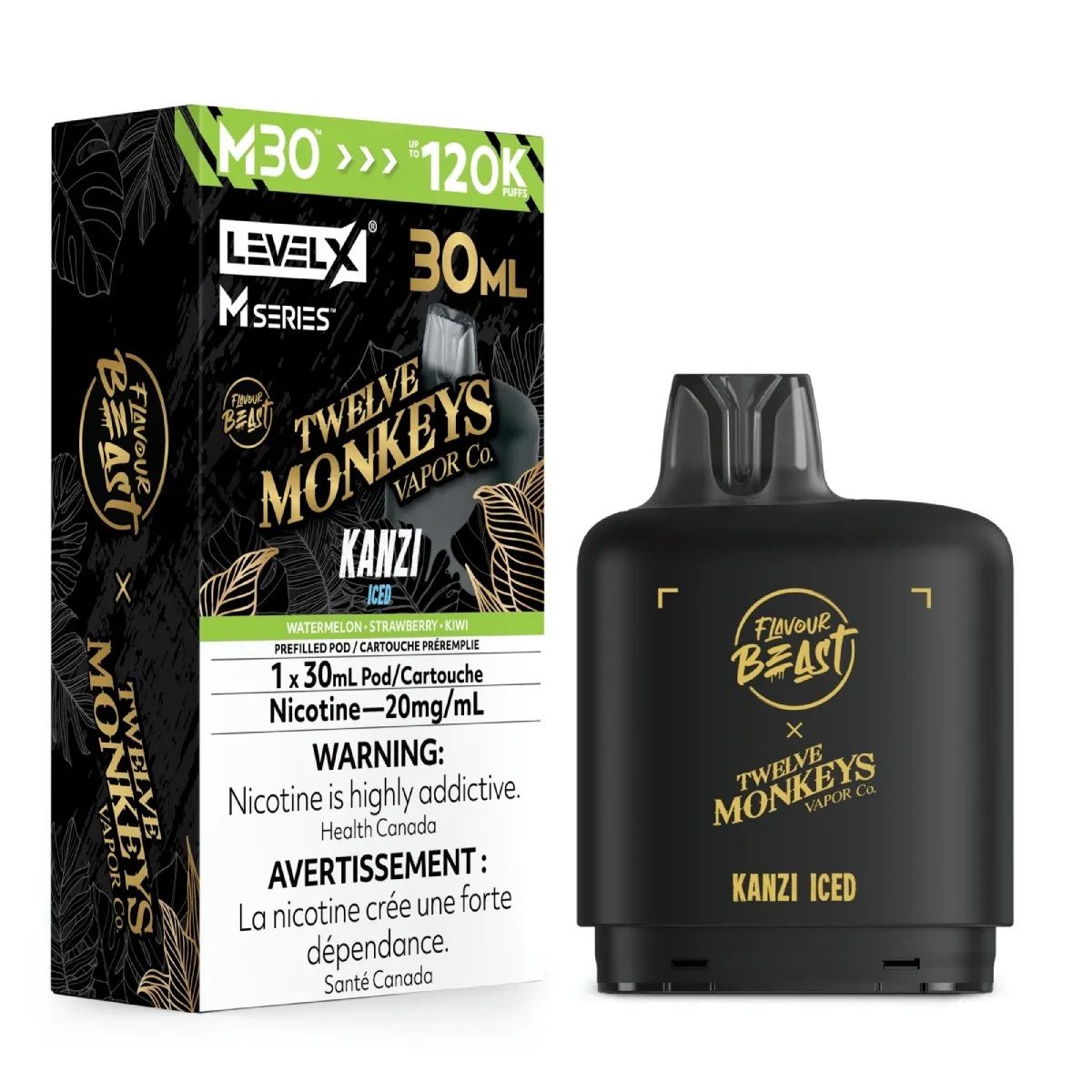 Level X M Series Pod (30ml), Flavour: Kanzi Iced