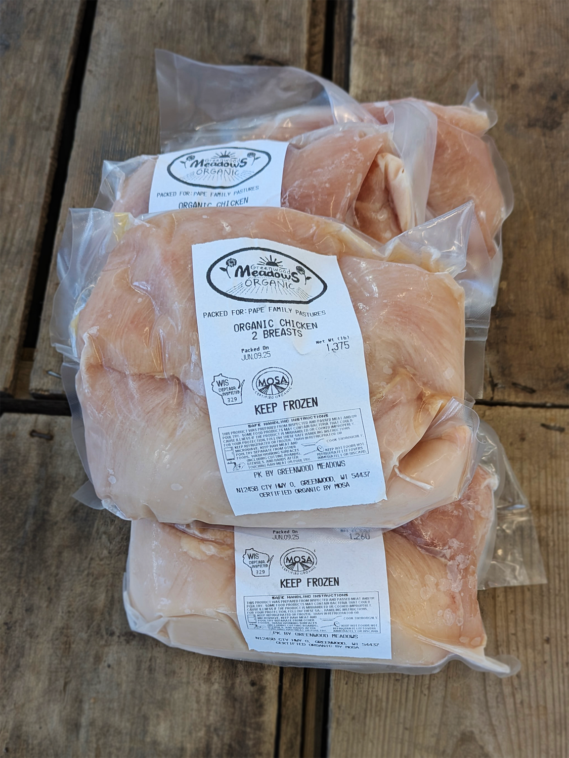 Organic Chicken Breasts (Boneless/Skinless)