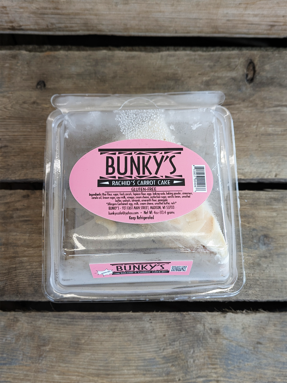 Cake Slice (gluten free), Choose Flavor: Rachid's Carrot Cake