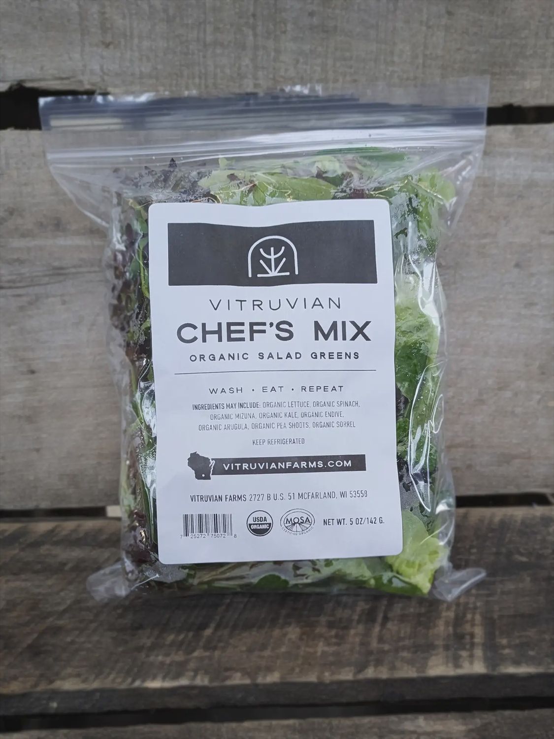 Chef's Mix Salad Greens, Choose Size of Package: 5 oz