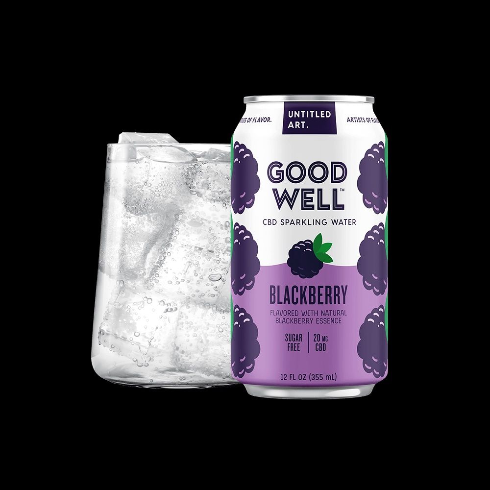 CBD Sparkling Water (12pk), Choose Variety: Blackberry