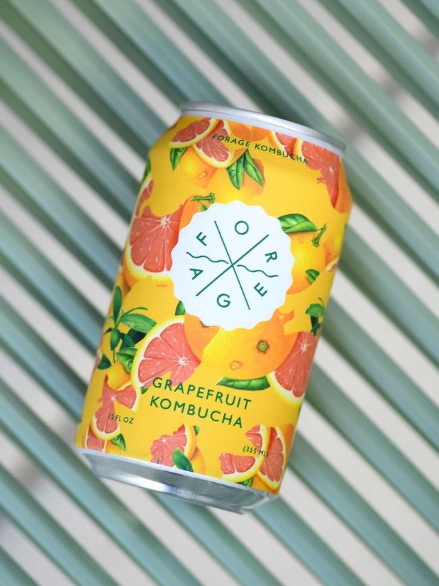 Forage Kombucha, Choose Flavor: Grapefruit, Choose Size: Can