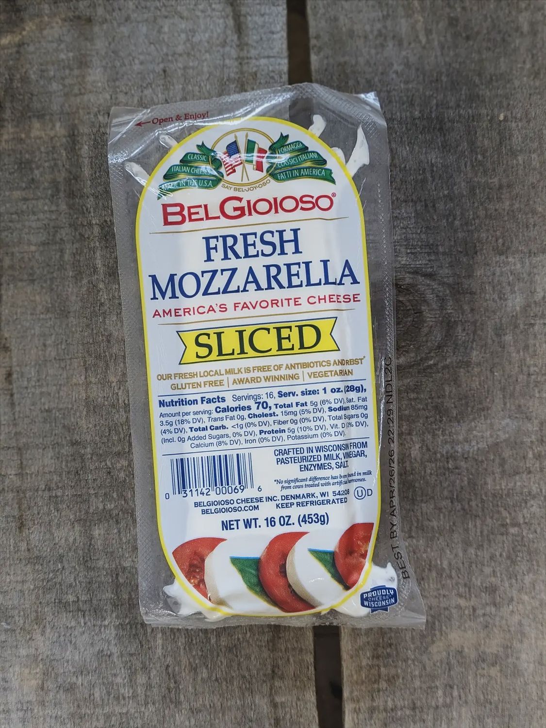 Sliced Fresh Mozzarella