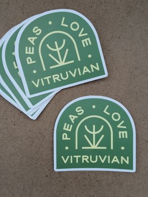 Peas, Love, Vitruvian Sticker