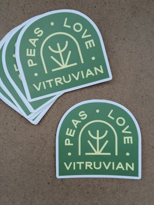 Peas, Love, Vitruvian Sticker